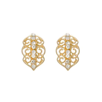 Seneste Oprindelige Fashion Dubai Guld farve fuld krystal brude bryllup smykker sæt, italiensk sæt til kvinder Fest Tilbehør
