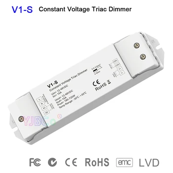 V1-S enkelt farve CV led triac lysdæmper 1CH*15A 12V-48V DC Logaritmisk dæmpning kurve lysdæmper for enkelt farve led strip light