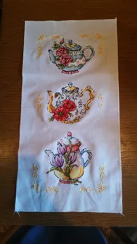 Flower kage tekande cross stitch kit tælles hvide lærred stof 18 karat pre trykt 14 ct 11ct broderi DIY håndlavet håndarbejde