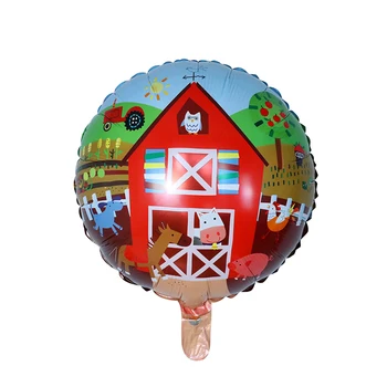 10stk/masse 18inch Tegnefilm Gård Paradis Ballon Fest Dekoration Globos Græs Dyr Folie Helium-Balloner Kids Legetøj Luft Bold