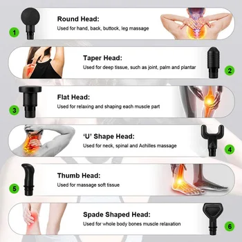 LCD-Muskel Fascie Massage Pistol Elektriske Dyb muskelafslapning Trænings-og Percussion Massageapparat Slankende Forme smertelindring Massageapparat