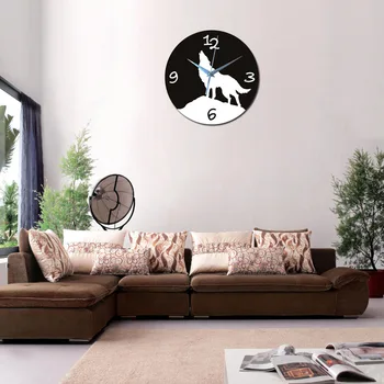 Wolf Nye salg 3d akryl spejl vægure moderne hjem decor stue stadig liv vægur mærkat kvarts nål ur