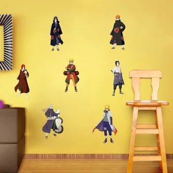 Naruto Klistermærker Hjem Indretning Animationsfilm Klistermærker Naruto 3D-Kunst vægoverføringsbilleder Til Stue, Soveværelse Væg Dekoration