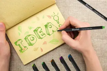 Tidende Planner Penne 36 Farvede Fine Punkt Markører Fin Spids Tegning Penne Porøse Fineliner Pen til at Skrive Journaler Kunst Kontor
