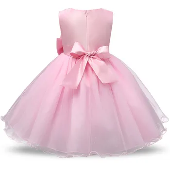 Pink Børn, Prinsesse Pige Kjoler Til Bryllup Part Festspil Communion Kjole Stor Bue Prom Kjole Til Pige På 12 År Vestido Curto