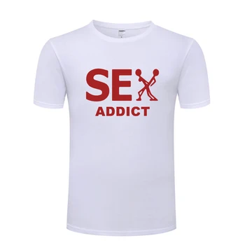 Sex Addict Kreative Humor, Mens Mænd T-Shirt t-shirt til Sommer Nye Korte Ærmer O Hals Bomuld Casual T-shirt, Top, Tee