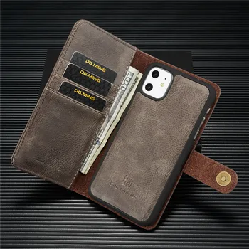 Vintage Magnetisk Flip Læder taske til iPhone 12 Mini-11 Pro XS Max X XR Tegnebog Card Cover til iPhone SE 2020 8 7 6 Plus Coque