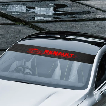 135cmX20cm Bil Foran Vinduet Forruden Decal Sticker Til Renault-fabrikken megane 2 logan renault clio Auto Decal Bil Sport Styling