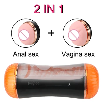 IKOKY 10 Hastighed Automatisk Mandlige Masturbator Dual channel Skeden Anal Onani-Cup Sex Maskine Fast Fisse Sex Legetøj til Mænd