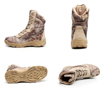 Mænd Ørkenen Taktisk Militær Støvler Herre Arbejder Safty Sko Hær Bekæmpe Støvler Militares Tacticos Shoes Vinteren Mænd Sko Støvler