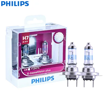 Philips X-treme Vision Plus H7 12V 55W PX26d 12972XVPS2 130% Mere Lys Bil Halogen Hoved Lys HL Stråle ECE Auto Lamper (Tvilling)