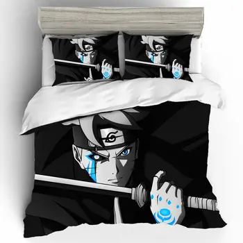 Anime 3D UzumakiPrinted Bedding Set Duvet Cover PillowCase Comforter Cover Adult Kids Bedclothes Bed Linens DIY