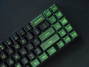 Domikey SA abs doubleshot keycap halvleder til mx stamceller tastatur poker 87 104 gh60 xd64 xd68 xd84 xd96 xd75 xd87 grøn sort