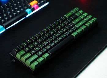 Domikey SA abs doubleshot keycap halvleder til mx stamceller tastatur poker 87 104 gh60 xd64 xd68 xd84 xd96 xd75 xd87 grøn sort