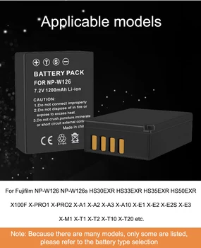 2stk 1260mAh NP-W126 NP W126 NP-W126S W126S Batteri +LCD-Dobbelt Oplader til Fuji X-Pro1 XPro1 X-T1 XT1,HS30EXR HS33EXR X-PRO1