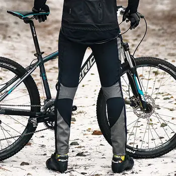 Santic Mænd Cykling Bukser Vindtæt Varm Fleece Vinter Efterår MTB Road Lange Bukser Reflekterende Cykel Sports Bukser S-3XL Størrelse