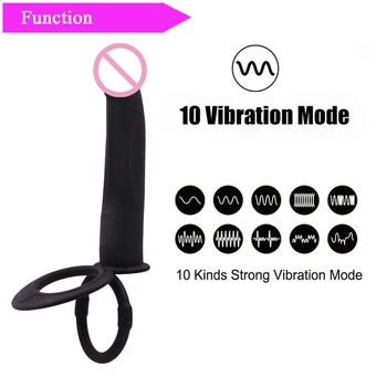 Strapon Dildo Vibrator Voksen Sex Legetøj Til Kvinde Par Anal Pussy Masturbator Erotisk Dobbelt Anal Vibrator