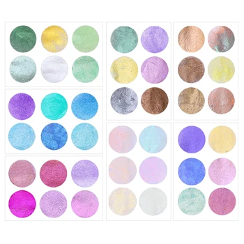 4/6 Farver, Glitter Nail Akvarel Pearl Mirror At Male Iriserende Maling Krom Spejl Effekt Maleri Solid Pigment Nail Art