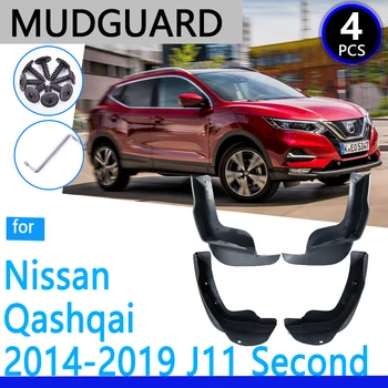 Skærmene passer til Nissan Qashqai J11 2016 2017 2018 2019 Bil Tilbehør Mudflap Fender Auto Reservedele