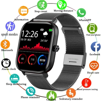 LIGE Nye Mænd, Smart Ur Kvinder på Fuld Tryk Fitness Tracker Blodtryk Smart Ur Bluetooth opkald Kvinder Smartwatch til Xiaomi