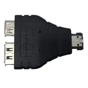 ESATAp Magt Over ESATA-Combo han til USB 2.0 Type A Female & ESATA-Female Adapter Stik Converter