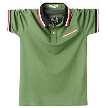 6XL 5XL XXXXL Plus Size Mænd Polo Shirt Herre Kontrast Polo Shirts Bomuld Polo Shirt Afslappet Klassiske Sommeren Mænds Tøj