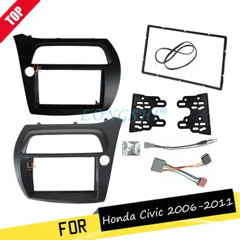 LONGSHI Dobbelt Din Fascia for Honda Civic-Radio, DVD, Stereo Panel Dash Installation Ansigt Ramme med ledningsnet Antenne 2DIN
