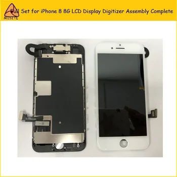 AAA+Telefon LCD-skærmen digitizer assembly til iphone 8 8g LCD-skærm touch screen montering komplet+front kamera+earspeaker flex