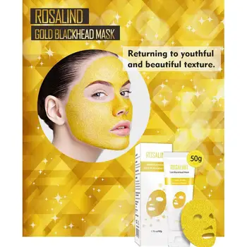 24K Golden Collagen Maske Hudorm Acne Nasal Membran Blid Tåre-off Maske Anti-aging Faldende Porer hudpleje Masker