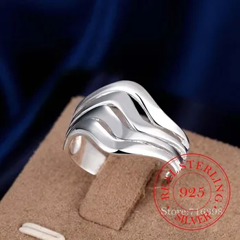 925 Sterling Sølv Vintage Hollow Classic Vand Ringe til Kvinder Sølv Fingerringe Til Unisex Smykker Mama Mænd Bedste Gave