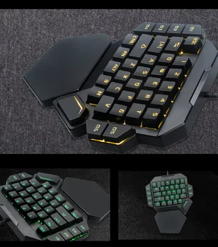 IBen RGB Kabel Gaming Mekanisk Tastatur Tastatur 35 Nøgler Én-Hånds-Blå Skifte LED bagbelyst Tastatur Makro-Definition