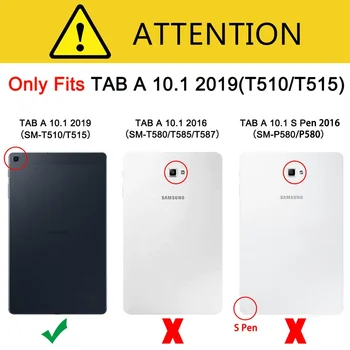 Heavy Duty 2-i-1-Hybrid Robust, Holdbart taske til Samsung Galaxy Tab 10.1 2019 SM-T510 SM-T515 T510 T515 tablet tilfælde +FilmPen