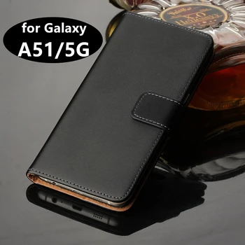 Premium Flip Læder taske Cover Pung etui til Samsung Galaxy A51 EN 51 5G UW A515F A516B A516N A516F GG