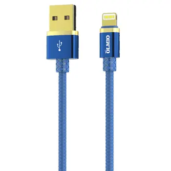 Кабель DELUXE, USB 2.0 - lyn, 1м, 2.1, синий, OLMIO