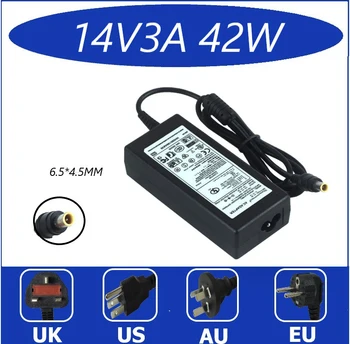 AC/DC-Adapter 14V 3A Strømforsyning Oplader Til Samsung SyncMaster S24D390HL S27D390H LED LCD Monitor + strømkabel