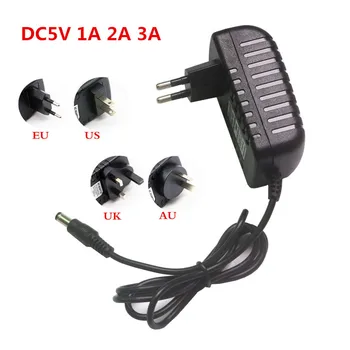 Dc 5 v 1A, 2A, 3A, 6A, 8A, 10A led-Adapter strømforsyning input-AC100-240V til output-dc 5 v led-lampe Belysning Transformere EU-OS AU UK Stik