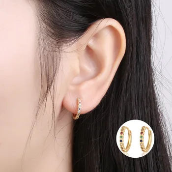 Hoop Øreringe til Kvinder 925 Sterling Sølv, Minimalistisk Enkle Cirkel Ørering Ægte Sølv koreanske Mode Smykker
