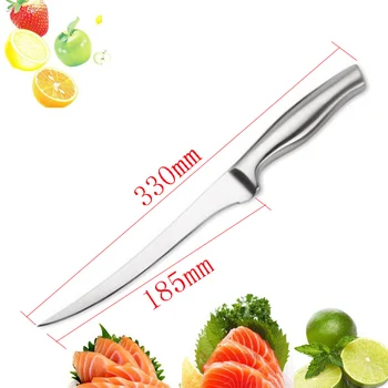 RSCHEF 7 tommer Kvalitet Rustfrit Stål Køkken Filet Kniv Eviscerate Fisk Skulptur Kniv Japansk Stil Udbening Knive