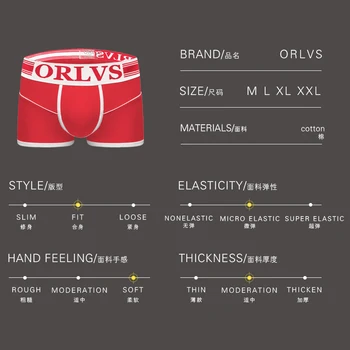 2stk/masse ORLVS Cotton Boxershorts Mænd Comforable Trusser Sæt Gay-Sexet Undertøj Mand Boxer 9Color Gratis ShippingM/L/XL/XXL
