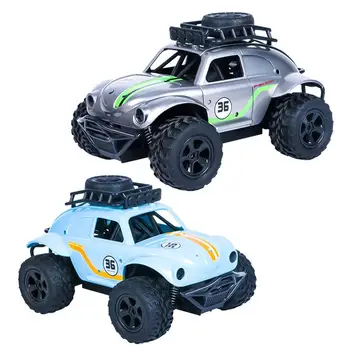 RCtown Biler Fjernbetjening Legetøj MN36 off-road klatring bil 1:18 beetle to-hjulet driver børn, Unge model blå, sølv 2,4 GHz