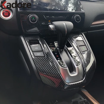 For Honda CRV CR-V 2017 2018 2019 Carbon Fiber Indvendige Gear Shift Panel Frame Cover Trim Bil Styling Tilbehør TIL Model VENSTRESTYREDE