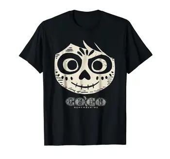 2019 Fashion T-Shirt, Bomuld, Pixar Miguel Skelet Ansigt Grafisk T-Shirt