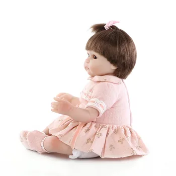 NPKCOLLECTION Nye Reborn Baby Doll Blød Silikone Vinyl Rigtige Touch Nyfødte 16tommer 40cm prinsesse bebes genfødt pige legetøj doll