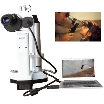 LYL-S Bærbare spaltelampe LED Pære Bærbare Mikroskop for Pet hospital oftalmologi Kamera Samlede 10x og 16x Forstørrelse