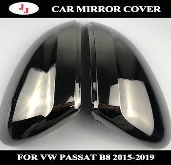 Wolfram stål sort Rearview Side Spejl Cover caps For VW Passat B8 15-19 cc 2019 Spejl Cap Boliger Med ingen lane assist