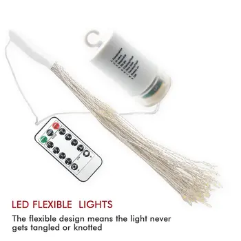 Kobber Sølv Wire Kreative Støbning String Lys LED String Lys Vandtæt DIY Dekorative Med RF Fjernbetjening
