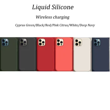 Officielle oprindelige Flydende Silikone Case til iphone 12 pro mini magsafing til iphone 12 pro max antal Trådløse Opladning Magnetiske sag