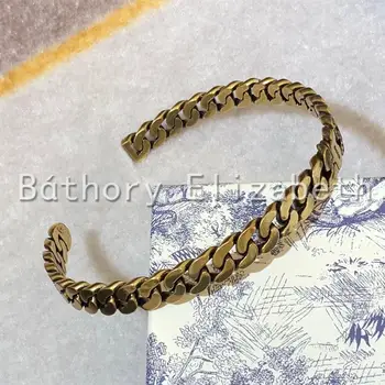 Báthory · Elizabeth Ny Enkel Vintage Klassisk Kæde Halskæde Smykker Erklæring Metal Tekstur Choker Halskæde Party Gave