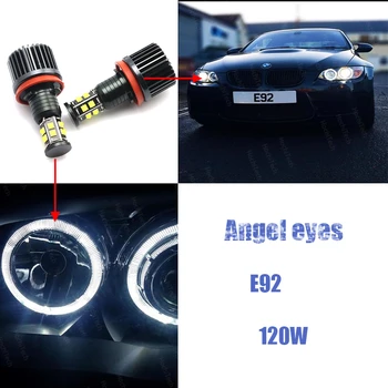 120W 6000K hvid H8 LED Angel Eyes Led-markeringslys til BMW 2008-2011 X-Serien E71 X6 X6M (Pre-LCI)