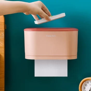 GURET Bærbare Toilet Skuffe Husstand opbevaringsboks Vandtæt Tissue Box vægmonteret Badeværelse Opbevaring Hjem Badeværelse Tilbehør
